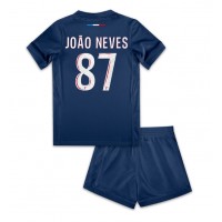 Koszulka piłkarska Paris Saint-Germain Joao Neves #87 Strój Domowy dla dzieci 2024-25 tanio Krótki Rękaw (+ Krótkie spodenki)